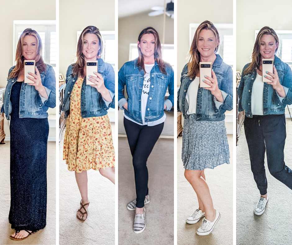 6 Ways to Style a Denim Jacket - The Lillie Bag